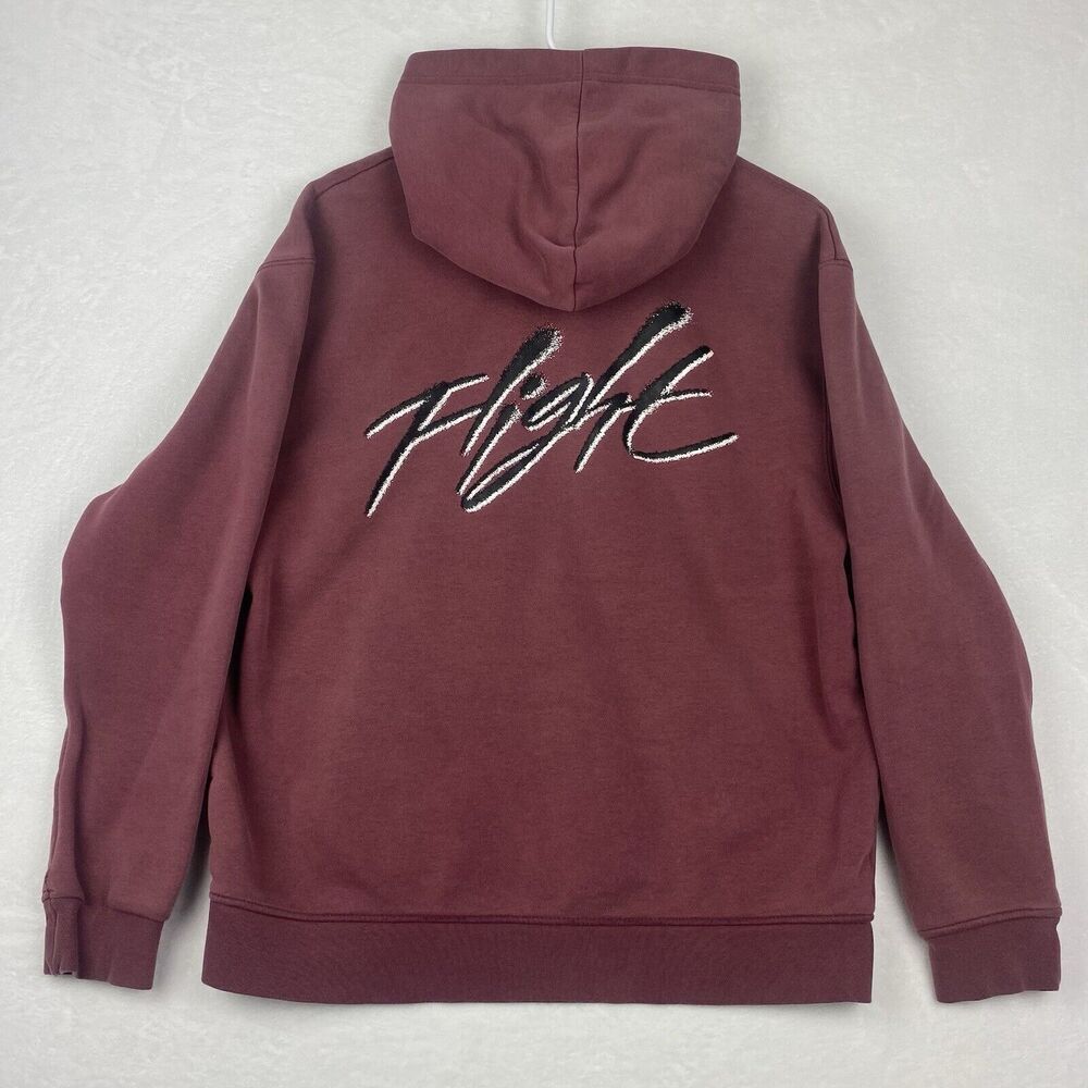 Jordan Hoodie Adult Medium Cherry Red Sweatshirt Logo Pockets Pullover Casual